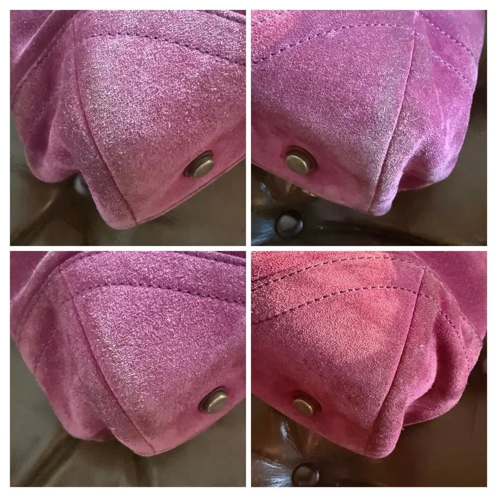 Vintage Coach Soho Suede Flap Satchel 9674 Raspberry Pink Y2K 2004